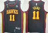 Men's Atlanta Hawks #11 Trae Young Black Stitched Jersey,baseball caps,new era cap wholesale,wholesale hats